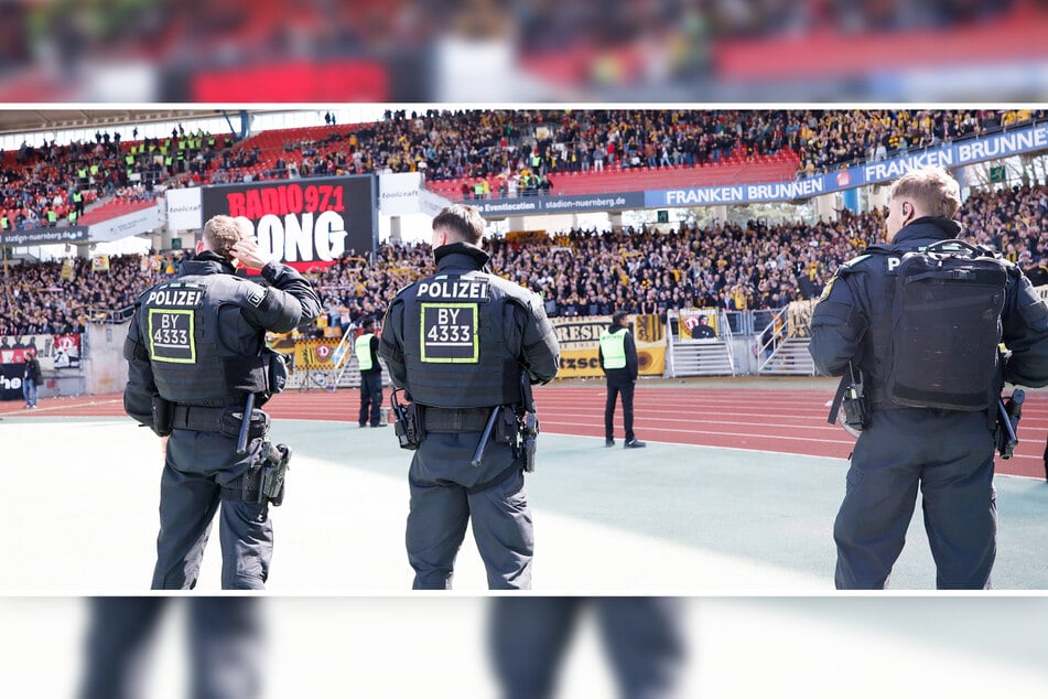 Vorm Spiel beim Club hatten sich Dresdner und Nürnberger "Fans" in Eisfeld zu einer Massenschlägerei verabredet. Die Polizei verhinderte dies.