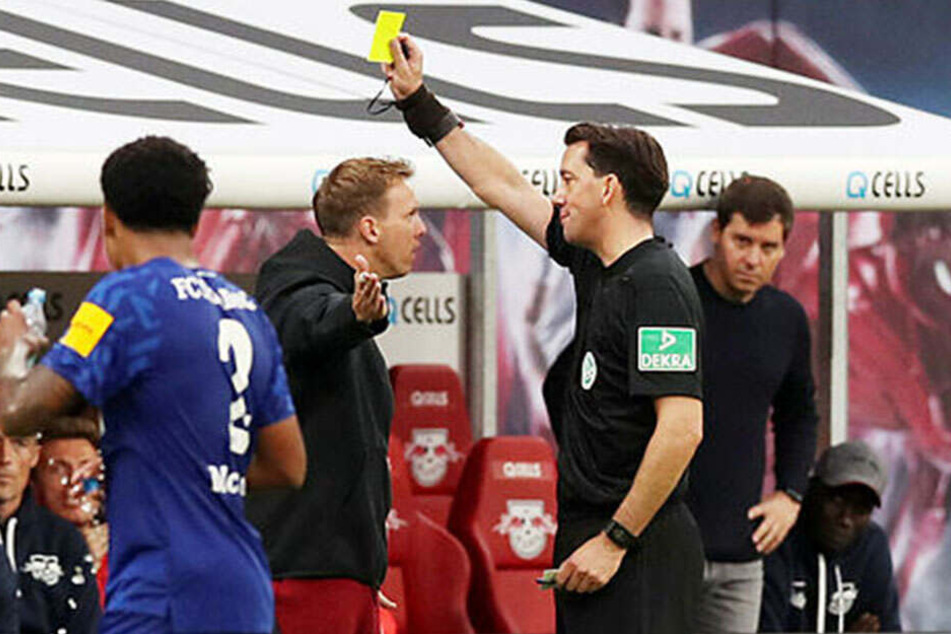 Zu allem Überfluss kassierte Leipzigs Coach Julian Nagelsmann vor dem Spielende noch die neu eingeführte Gelbe Karte für Trainer. Viel mehr dürfte ihn aber die Pleite ärgern.
