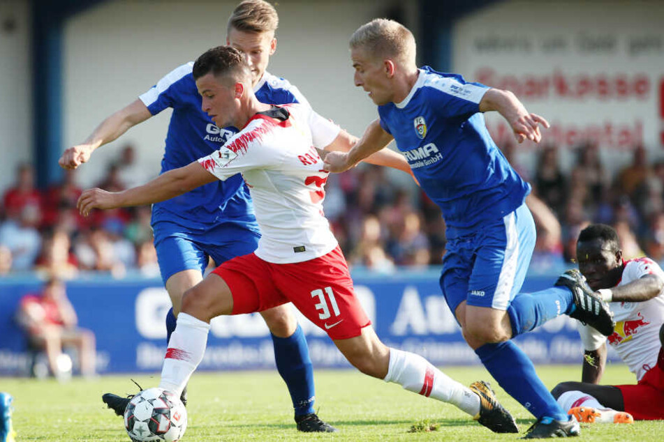 Doe Roten Bullen holten sich den Sieg beim Testspiel gegen FC Grimma.