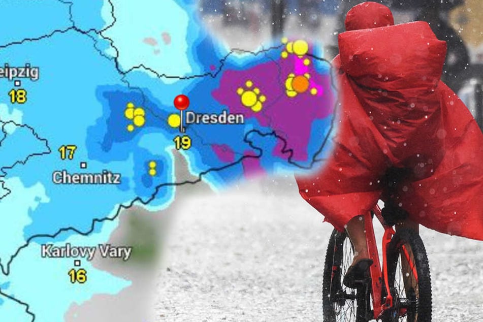 Ab dem Nachmittag rollen heftige Gewitter mit Starkregen und Hagel auf Sachsen zu.