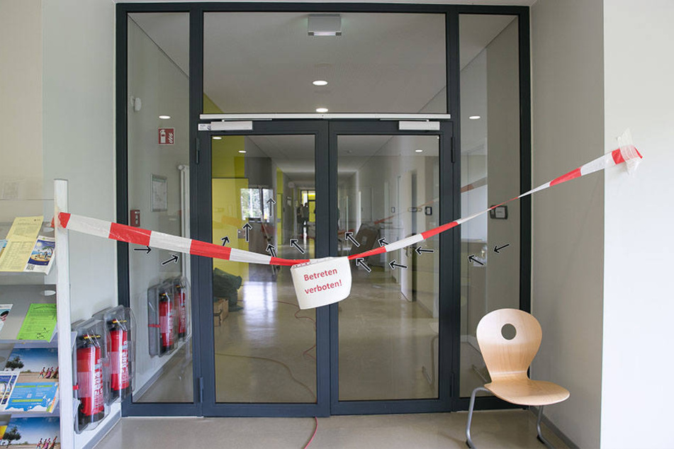Damals musste ein Teil der Schule abgesperrt werden.