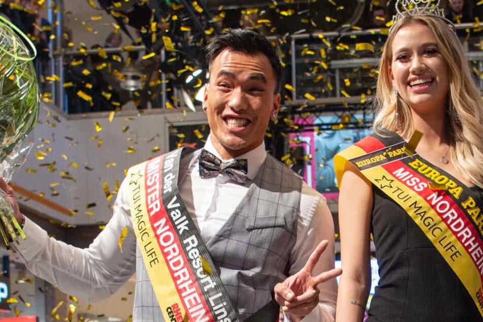 Hai Nguyen (li.) und Lara-Kristin Bayer freuen sich über ihre Siege bei den Mister- und Misterwahlen.
