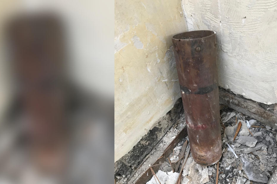 Diese Bombe stellte der Kampfmittelräumdienst vor dem Polizeirevier in Bad Cannstatt sicher.