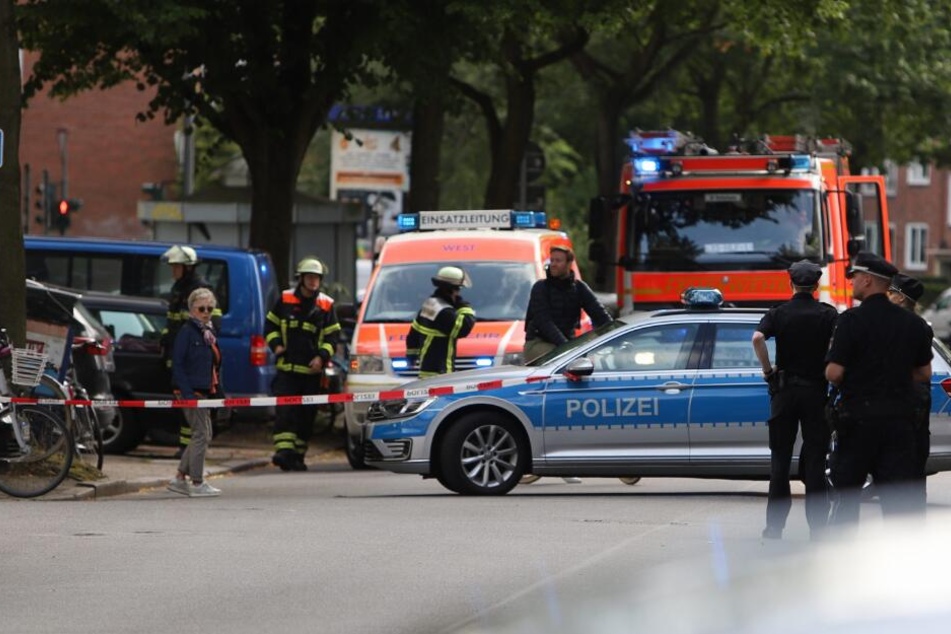 Der Eppendorfer Weg wurde weiträumig abgesperrt.