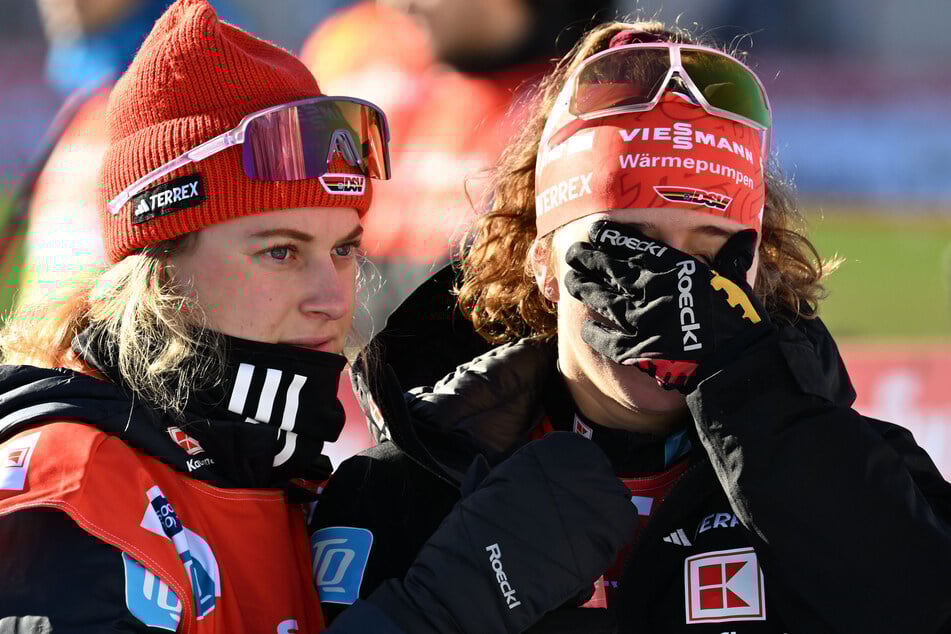 Nathalie Armbruster (19, r.) wurde nach dem Rennen getröstet.