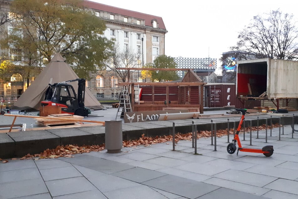 Der Aufbau ist noch in vollem Gange.