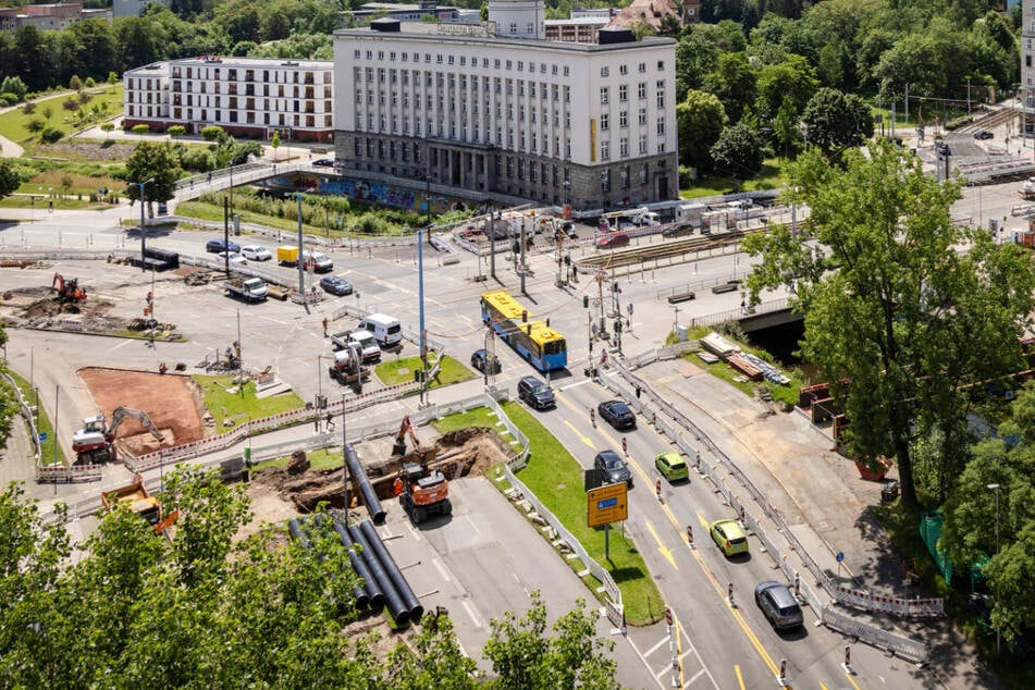 Baustellen Chemnitz: Nächste Bauphase am Falkeplatz und auf Theaterstraße in Chemnitz startet: Sperrungen nötig