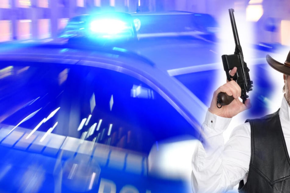 Die Waffe stellte sich als Attrappe heraus. (Symbolbild / Fotomontage)