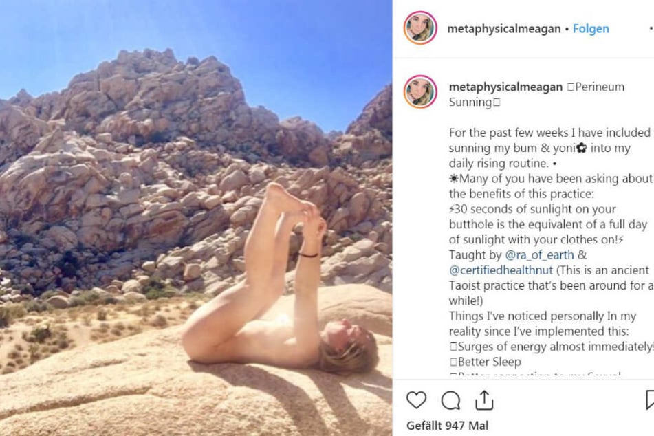 So zeigt sich Metaphysical Meagan auf ihrem Instagram-Account.