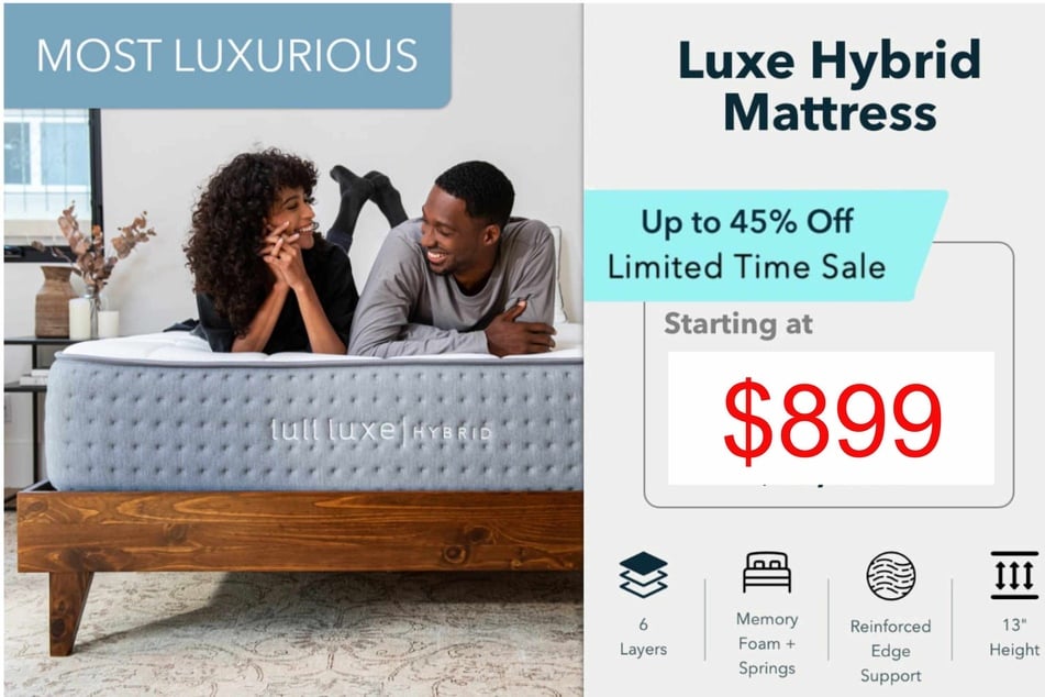 Want the best of the best? Enter the Luxe Hybrid Mattress from Lull, now up to 50% off.