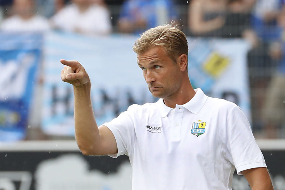 CFC-Trainer David Bergner beim letzten Spiel gegen FSV Union Fuerstenwalde.
