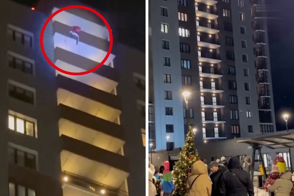 Vor den Augen mehrerer Kinder: Weihnachtsmann stürzt aus dem 24. Stock!