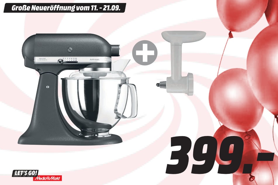 KitchenAid-Küchenmaschine für 399 Euro.