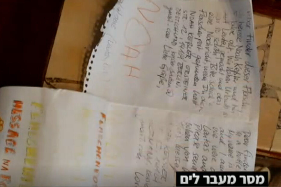 Dieser Brief befand sich in der Flasche.