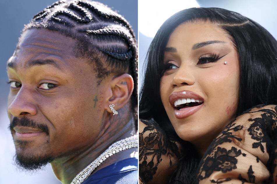 Cardi B (r.) brushed off her recent fight with Stefon Diggs, admitting she was just hungry!
