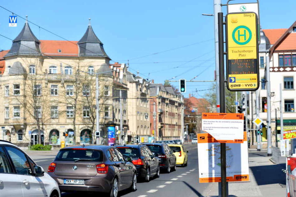 Polizeieinsatz am Trachenberger Platz (Symbolbild)