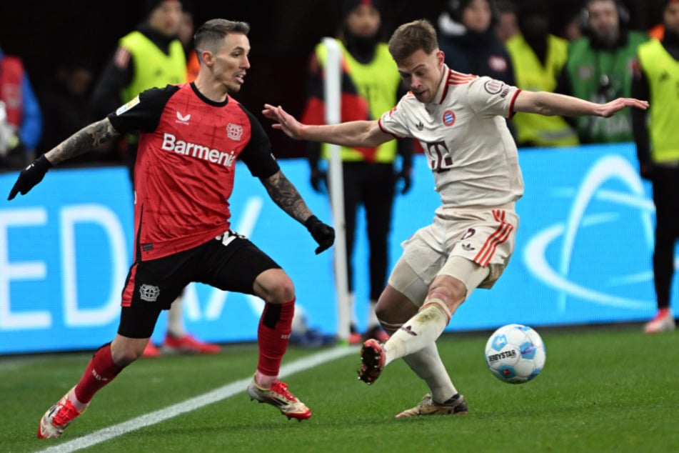 Sehen sich Alejandro Grimaldo (l.) und Joshua Kimmich ab dem 1. Juli 2026 täglich an der Säbener Straße?