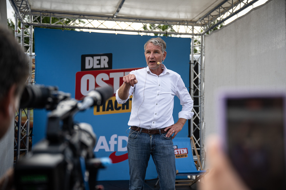 Thüringens AfD-Fraktionschef Björn Höcke (52) konnte in Jena nicht wie geplant auftreten.