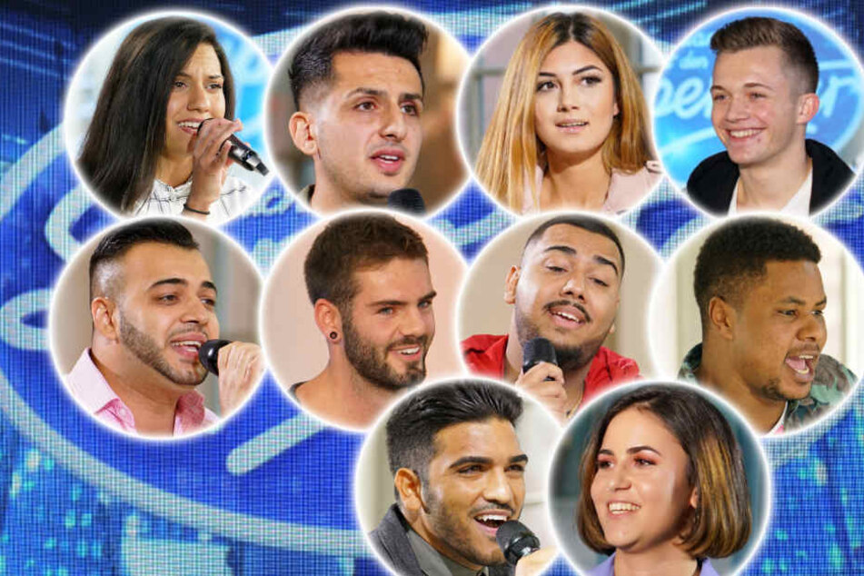 Treten am Samstagabend an (v.l.): Adelina, Mert, Toranj, Philipp (erste Reihe), Mario, Fabian, Ibo, Marc (zweite Reihe), Salvatore und Ebru (unten).