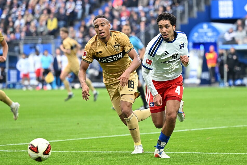 Bilal Nadir (r.) erhielt für seine Leistung in der Partie gegen den VfB Stuttgart großes Lob.