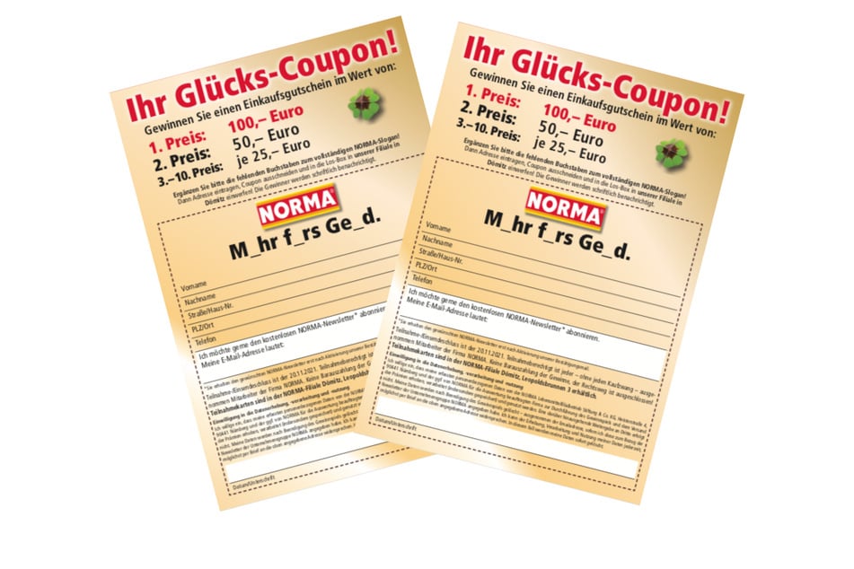 Glücks-Coupon downloaden und ausfüllen