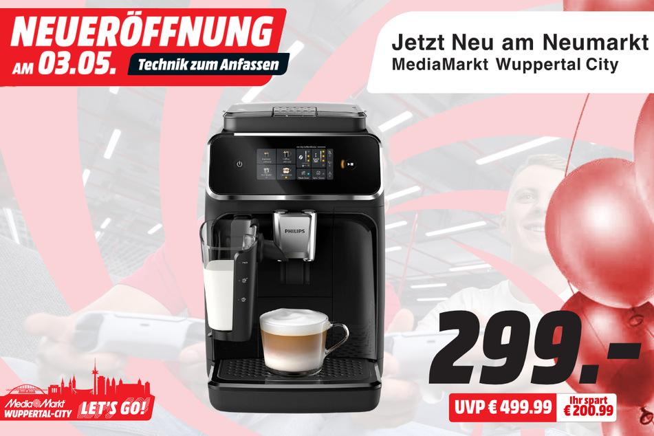 Philips-Kaffeevollautomat für 299 statt 499,99 Euro.