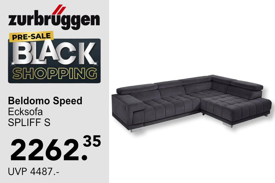 Das Beldomo Speed Ecksofa SPLIFF S für 2.262,35 statt 4.487 Euro.