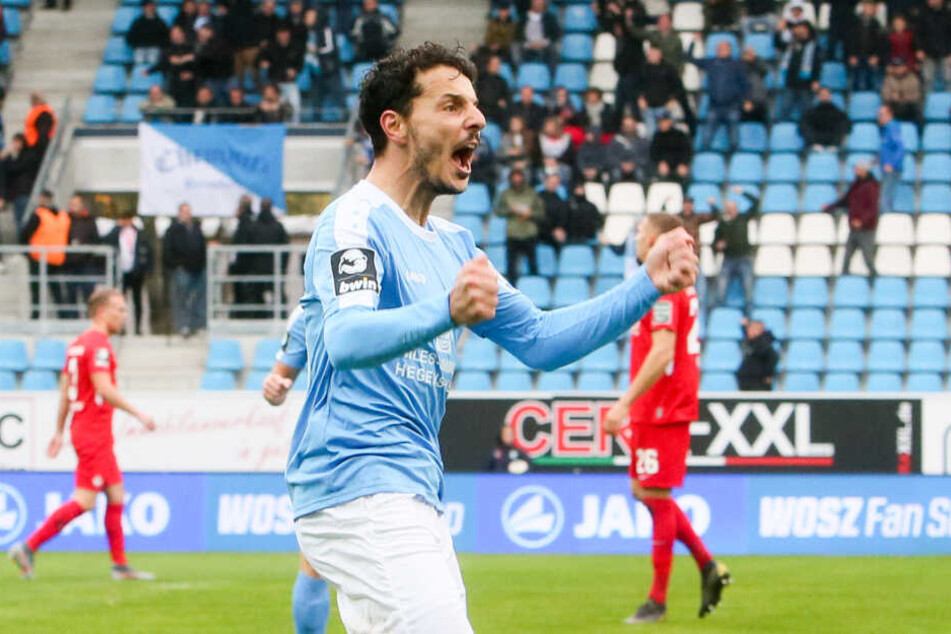 Zweimal traf er gegen den Hallenschen FC: CFC-Stürmer Philipp Hosiner (Archivbild).