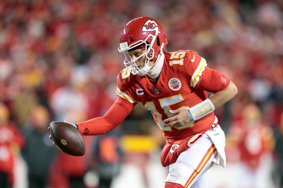 Chiefs quarterback Patrick Mahomes threw three touchdowns against the Bills on Sunday night.