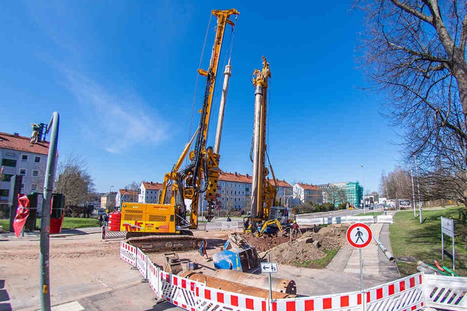 Die Zschopauer Straße wird Ende August schon wieder voll gesperrt. (Archivbild)