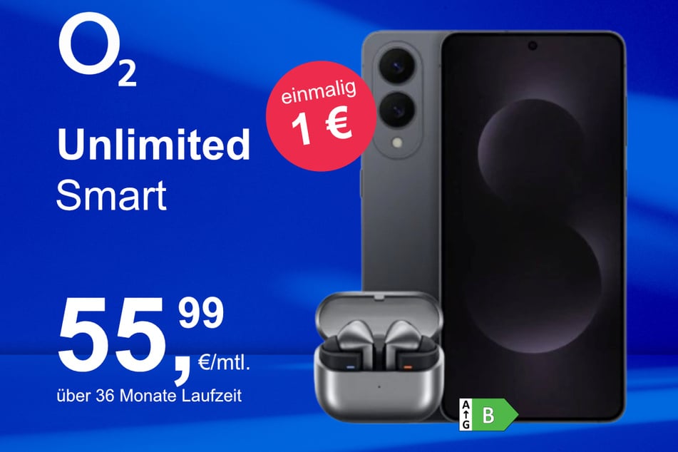Das Samsung Galaxy S25 Edge + Buds 3 Pro im o2 Mobile Unlimited Smart für einmalig 1 Euro.