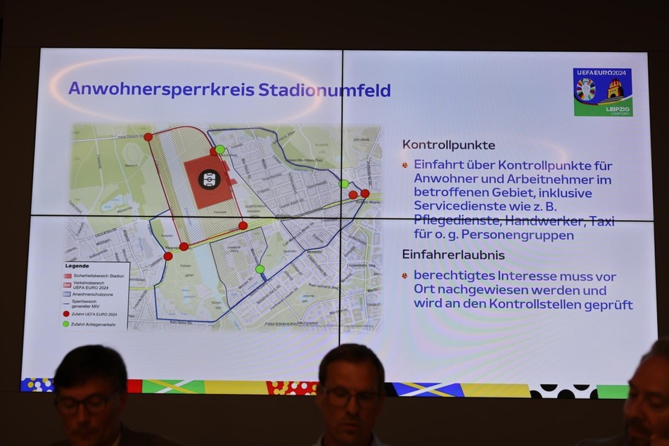 Wie bei Heimspielen von RB Leipzig wird auch während der EM-Partien ein Anwohnersperrkreis um das Stadion eingerichtet.