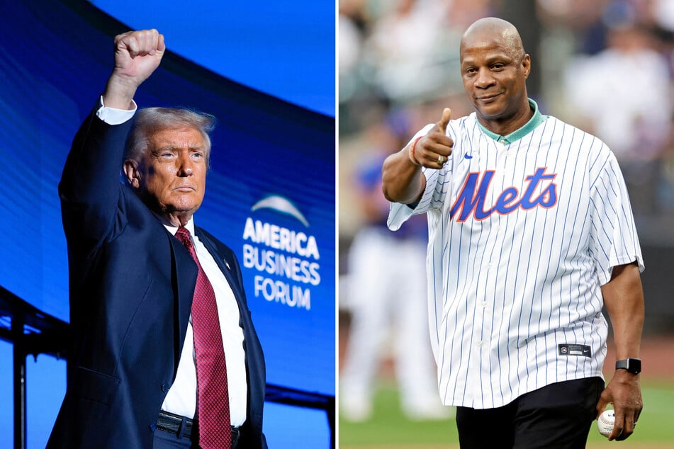 On Friday, former baseball star Darryl Strawberry (r.) revealed that President Donald Trump had granted him a full pardon from his tax evasion charges.