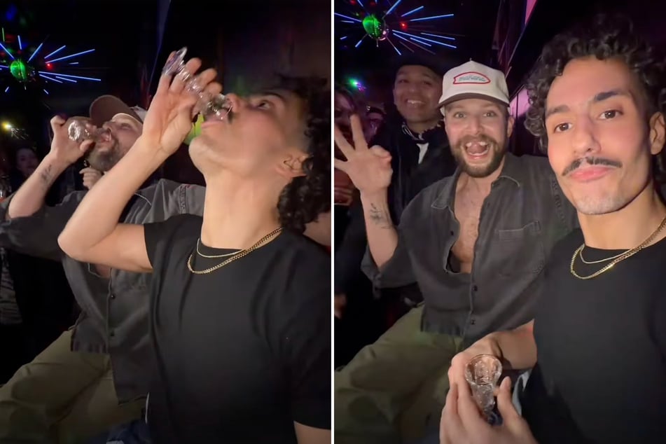 Meg's cast mates enjoy some of her signature Chicas Divertidas tequila shots!