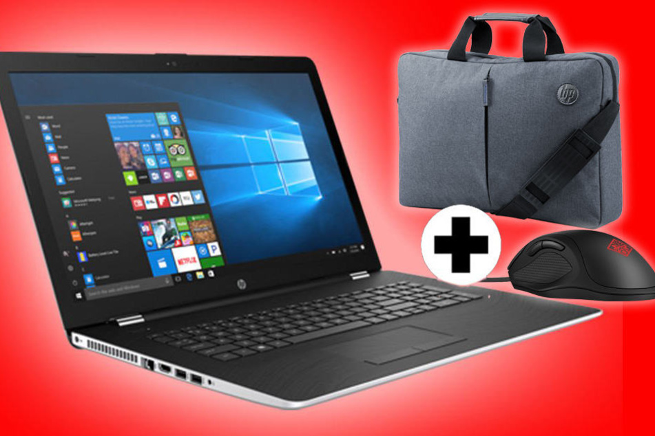 Zum Notebook gibt's zusätzlich eine Laptop-Tasche und eine Gamingmaus.