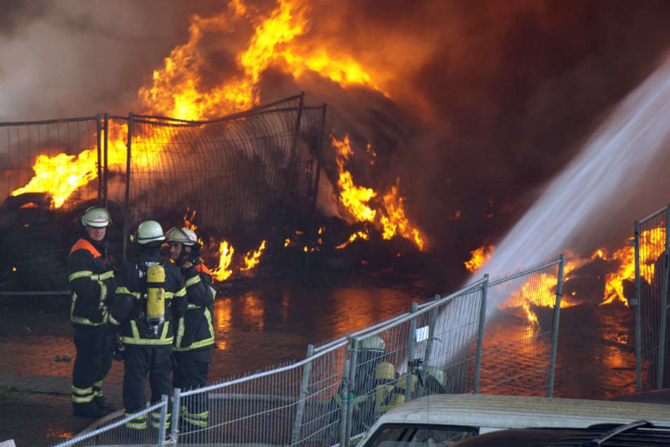Mit einem Großaufgebot kämpft die Feuerwehr gegen die Flammen. (Symbolbild)