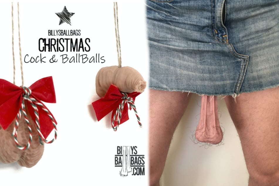 How about some ballsy Christmas ornaments or a set of dangling testicles?