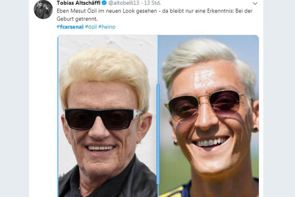 Tobias Altschäffel twitterte eine Collage mit Schlager-Star Heino und Özil.