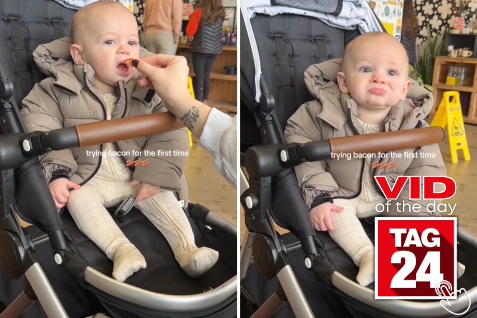 Today's Viral Video of the Day features a baby's hysterical reaction while trying bacon for the first time ever!