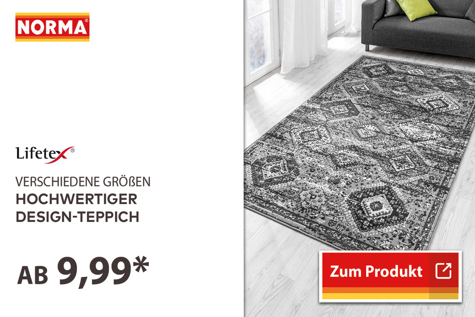 Hochwertiger Design-Teppich ab 9,99 Euro.