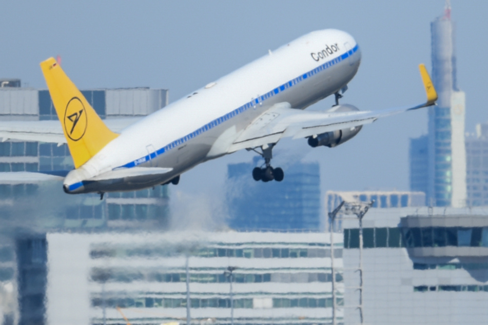 Ein Passagierflugzeug der Condor startet am Frankfurter Flughafen - bald auch wieder nach Kuba (Symbolbild).