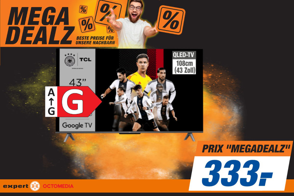 téléviseurs TCL 43 pouces au prix de 333 euros.