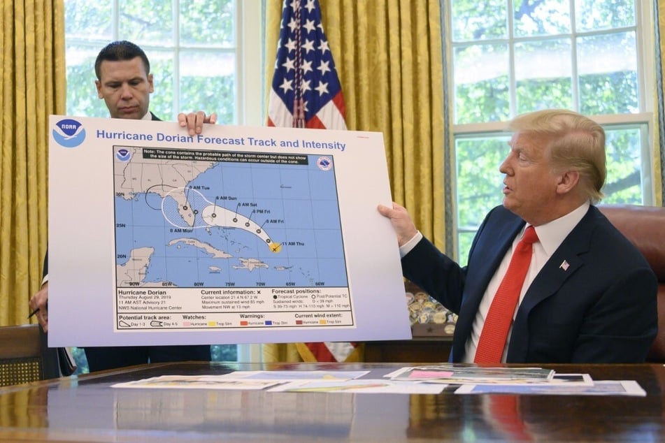 Donald Trump faced flak for displaying a doctored Hurricane Dorian forecast map back in 2019 in an incident known as "Sharpiegate."