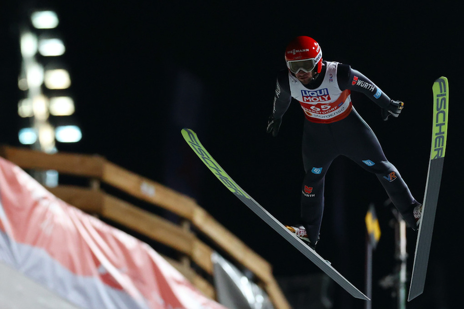 Markus Eisenbichler (29) aus Deutschland in Aktion in Oberstdorf.