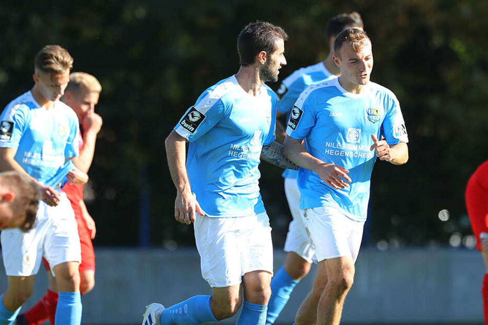 Kurz vor der Halbzeitpause brachte Daniel Bohl den Chemnitzer FC 2:1 in Führung.