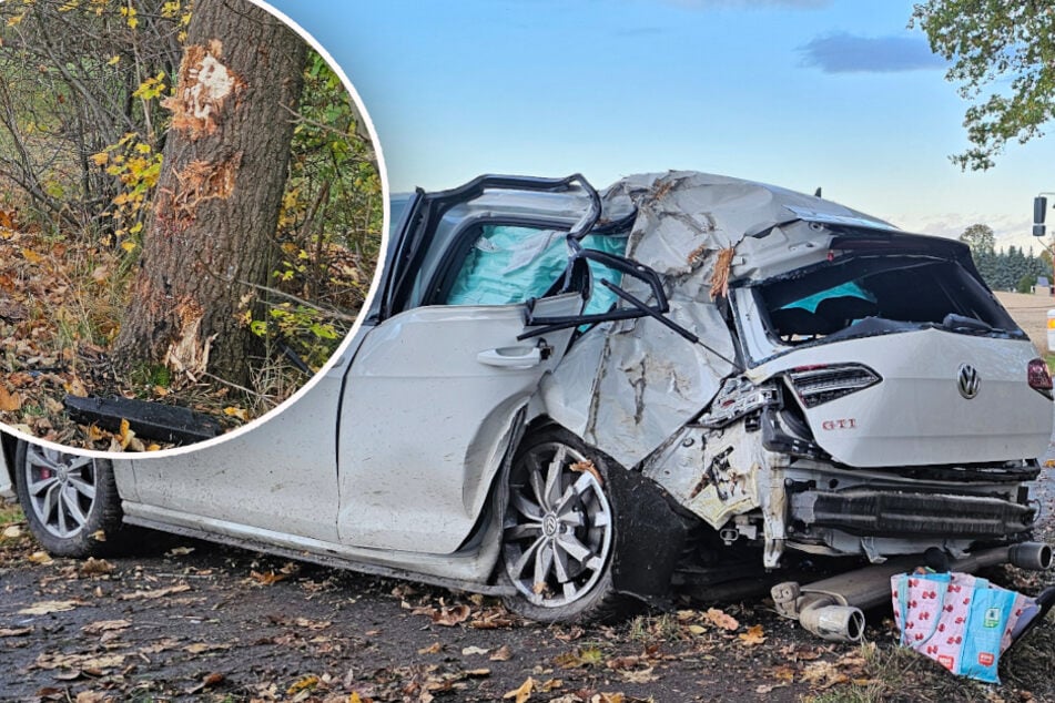 Baum-Crash im Vogtland: Landstraße stundenlang dicht, mehrere Verletzte