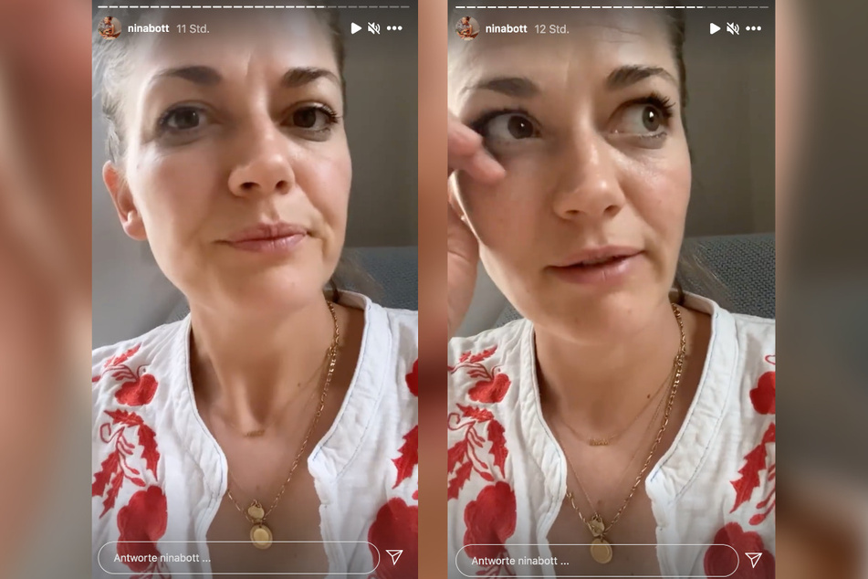 Auf Instagram meldet sich Nina Bott (43) aus der Corona-Quarantäne bei ihren Followern.
