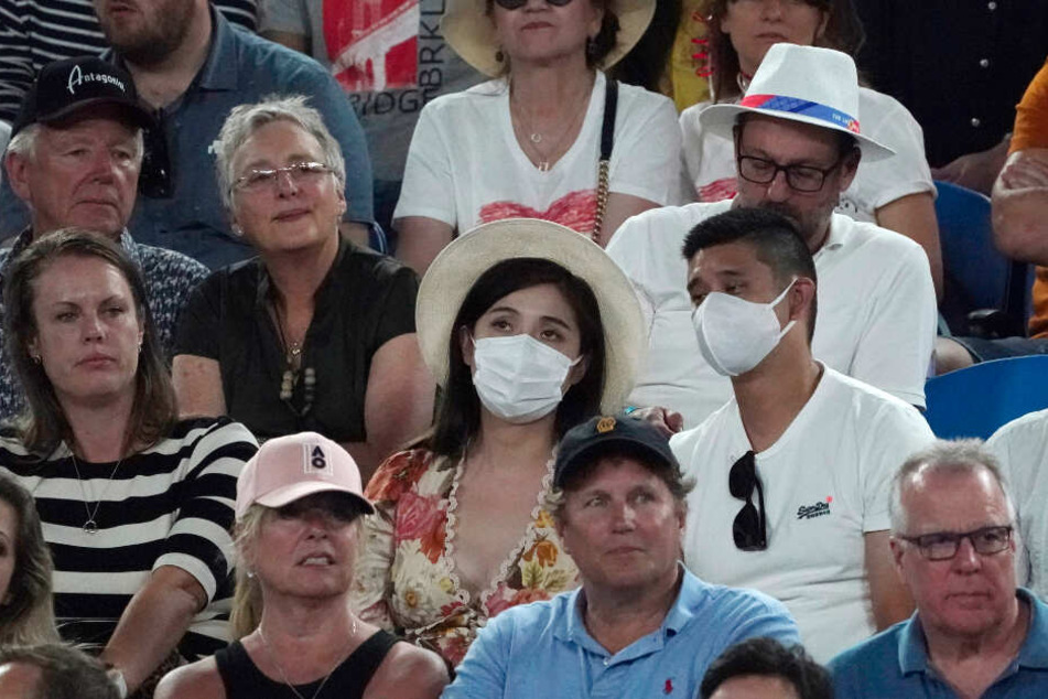 Auch bei den Australien Open am 31. Januar in Melbourne trugen Zuschauer Atemschutzmasken.