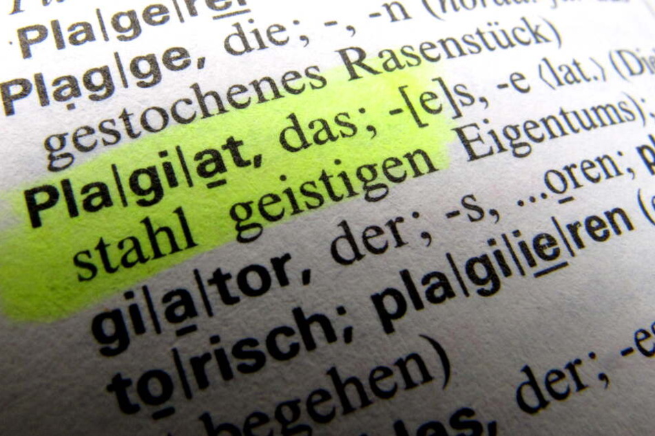 Das Foto zeigt das Wort "Plagiat" in einem Wörterbuch.