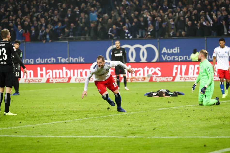 Hamburgs Lasogga gelang der goldene Treffer in der 86. Minute.